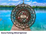 Gone fishing wind spinners for yard
