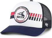 47 Brand Chicago White Sox Cooperstown Foam Front Trucker Cap, Adjustable Snapback Hat, Blue, One Size