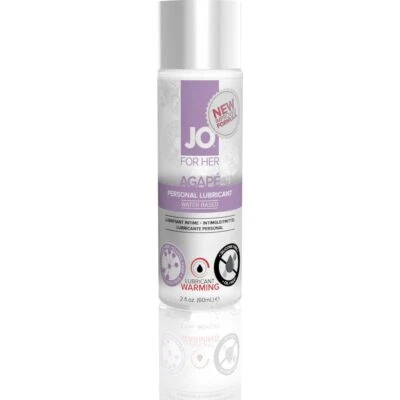 JO Agape Lubricant Warming 2 Oz / 60 ml - Sensual Women's Water-Based Lubricant
