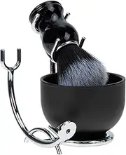 1Set Men Shaving Kit with Shave Brush Bowl Stand Beard Grooming Essentials for Softening Styling Facial Hair for All Beard