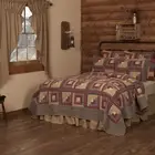 Rustic Twin Quilt Red Patchwork Millsboro Cotton Bedroom Decor VHC Brands