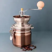 在飛比找PChome24h購物優惠-La Cafetiere 銅面手搖咖啡磨豆機