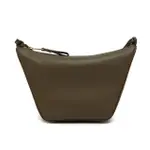 【LOEWE 羅威】MINI HAMMOCK HOBO 迷你 經典小牛皮 肩背包 腋下包 吊床包 深卡其綠色