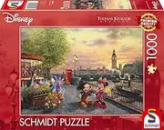 Schmidt Spiele 58044 Thomas Kinkade, Disney, Mickey & Minnie in London, 1000 Piece Jigsaw Puzzle, Multi-Coloured