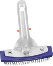 Totority Handheld Brush Head for Pool Steel Aluminum Material Long Dense Bristles Pool Cleaning Supplies