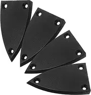 KAILIKETIY 4pcs Electric Guitar Truss Rod Cover Durable Triangle Hole Shield for Electric Guitar Headstock Black Replacement Parts Protects Truss Rod From Grime