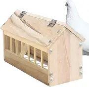 Pigeon Feeder, Poultry Trough Dish, Wooden Food Dispenser, Thick Build, Backyard Poultry Trough, Less Waste, Chicken Duck Quail Feed Container, Sturdy Paulownia Wood Design