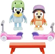 "Bluey Vehicle 2-Pack, 2.5-3"" Bluey & Bingo Articulated Figures - Scooter Time", Multicolor (13085)