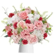 Artificial Flowers Rose Hydrangea Star Rain Flower Bouquet for DIY Wedding