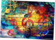 BELECO 7x5ft Fabric Music Notation Backdrop Musical Notes Music 7x5FT A11014