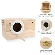 Wooden Bird Breeding Nest Box Parakeet Budgie Cockatiel . Breeding Nesting AUS