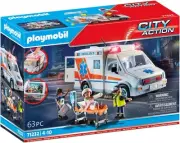 Playmobil City Life Buildable Hospital Ambulance with Sound 71232 - Damaged Box