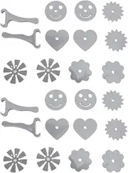 Boot Spurs, Grey ABS 3D Printing Shoe Tail Spur Clip Set with 5 Patterns Shoe Charms, Interesting and Beautiful