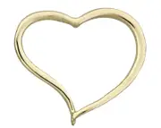 14K Gold Wire Heart Pendant