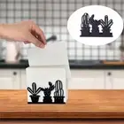 Black Metal Napkin Holder Iron Cafe Tissue Holder for Table