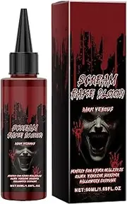 Fake Blood Costume - Halloween Blood Prop, Washable Fake Blood | Clown Blood Makeup Flowing Fake Blood, Realistic Halloween Dripping Vampire Blood Fake Costumes for Halloween Costume Clown