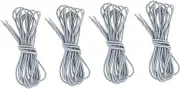 B Baosity 4X Chair Replacement Cords Outdoor Chair Repair Cords Bungee Chairs Lounge Chairs Universal Sun Lounger Laces Elastic Cords, Gray