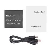 New 1080P Video Capture Card 4K Screen Record Game Streamer Device MIC