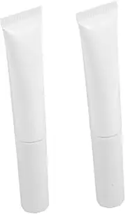 CANIGHT 2pcs Travel Makeup Tubes Refillable Flocked Tip Containers for Foundation Concealer Compact Portable Sample Bottles for Go Convenience for High Coverage Products