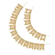 Thanksgiving Bunting Banner Congrats Grad Happy Pennant Flag