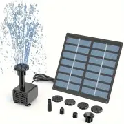Solar Powered Water Pump Kit for Garden Decor with 8 Nozzle Attachments Environmentally Solar Panel for DIY Fountain Pon