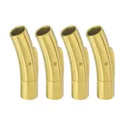 5mm Hole Column Clasps, 4Pcs Leather Cord End Clasp Connectors, Gold（9mm）