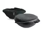 Asian cast iron cauldron 3.17 gl with frying pan lid and cover .Brizoll .2025