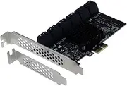 [Sedna] PCIe 1x Gen 3 12 Port SATA Non-RAID Controller Card with Low Profile Bracket (SE-PCIE-SATA6G-12-LP)