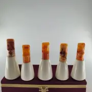 Handcarved Meerschaum Cigar Holders Mouthpiece (Set of 5) 40 to 60 ring size#812