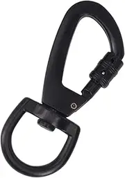 Snap Hooks Heavy Duty,Portable Black Carabiner with Lock | Rope Clips, Mountain Climbing Clips, Flag Clips, Heavy Duty Eye Snaps for Marine, Sports, Luggage