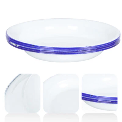 4 Pcs Enamel Soup Plates Jewelry Dish Holder Appetizer Plates