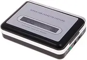 Portable Super USB Cassette Capture Convert Tapes to CD/MP3 (Black with Silver)