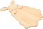 GRIRIW Cute Shape Wooden Snack Serving Tray Easter Decor for Desserts Party and Home Decor