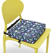 Toddler Booster Seat with Safety Belt Cute Cartoon Booster Seat Cushion Removable Table Booster Seat Non Slip Booster Seat Chair Increasing Cushion High Seat Pad for Baby Child Kids (A)