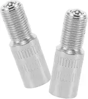 JECOMPRIS 2pcs Valve Extension Cap Valve Stem Extension Tire Valve Extenders Air Pump Attachments Degree Angle Bent Valve Adaptor Bike Pump Adapter Valve Stem Adapter Metal Silver