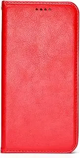 LCEHTOGYE Cover for Blackview A53, PU Bracket Shell Back Case Bumper Protective Case for Blackview A53-YSFQC - Red