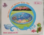 Water Splash Mat Sprinkler -68" Play Pad Outdoor Yard Toys for Kids 18 months +