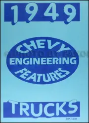 1949 Chevrolet Truck Engineering Features Book Pickup Panel Sedan Delivery Chevy