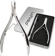 LePinko Salon-Quality Cuticle Trimmer with Cuticle Pusher, Super Labor-saving Cuticle Cutter, Sharp Cuticle Clippers for Manicurist, Professional Pedicure Manicure Nail Care Tool, 5mm Jaw