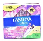 Tampax Radiant (Jumbo)-38 Count-3 Month Supply