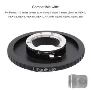 Lens Adapter Ring for Pentax PTX110 Lens to for Sony NEX E Mount Camera A6300