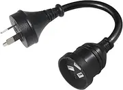 Australian 3 Pin Plug Male Female Plug Socket 20CM Extension Lead Short Cable 1Pack