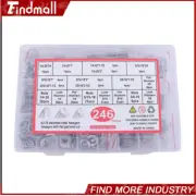 Findmall 246PCS 1/4-20, 5/16-18,3/8-16 Hex Head Nuts and Bolts Assortment Kit