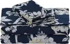 Cotton Sateen Pillowcases Standard Size Set of 2 Pillow Covers, Floral Print, 30