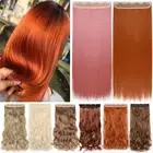 Thick Clip In Hair Extensions One Piece Straight Curly Wavy As Human 3/4 Full US
