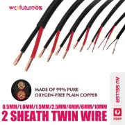 Copper Wire 12V 24V Twin 2 Core Cable Sheath Electric Auto Trailer Solar Panels