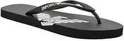[Emporio Armani] Mens PVC Logo Flip Flops