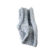 Hand Knitted Blanket Acrylic Yarn Blanket Throw Rug - Grey