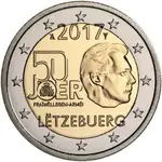 2017 盧森堡 志願軍兵役50周年 2歐元流通紀念幣