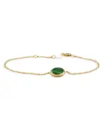 Bloomingdale's Fine Collection Malachite Bracelet in 14K Yellow Gold